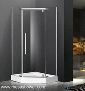 Divattervezés Egyszerű Stílusú Fürdőszoba Gyémánt Keret nélküli Pivot Shower Door