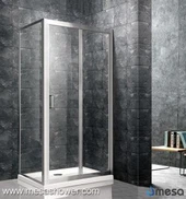 Egyszerű tervezés keretezett sarokszögletes csúsztatható összecsukható zuhanykabin