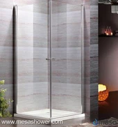 Corner Square tiszta üveg keret nélküli meleg eladó Swing Pivot zuhanyzó