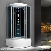 Magas tálca pezsgőfürdő masszázs zuhanykabin tolóajtóval M-500-B