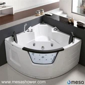 2017 Új Két 2 fő luxus sarok Jetted ABS Whirlpool Masszázs Kedvező ár Fürdőszoba Fürdőkád
