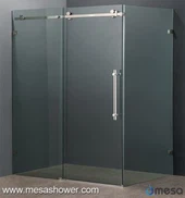Egyszerű tervezés rozsdamentes acél sarok fürdőszoba csúszó Keret nélküli zuhanykabin