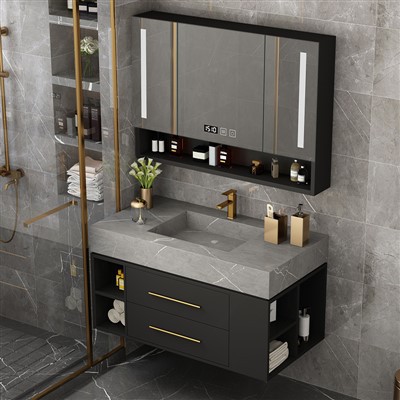 Természetes fából készült fürdőszobai mosdó